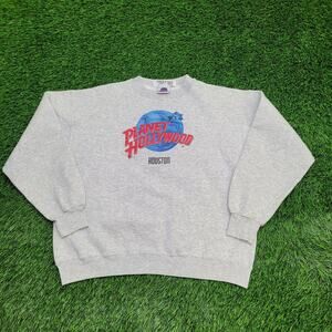 Vintage Planet Hollywood Sweatshirt Women M 23x23 Baggy Boxy